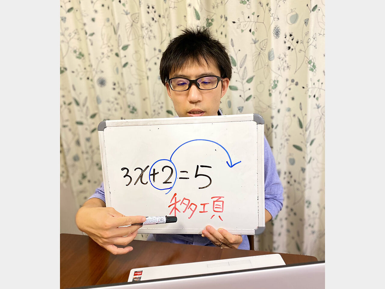 木本さんがホワイトボードで指導している画像