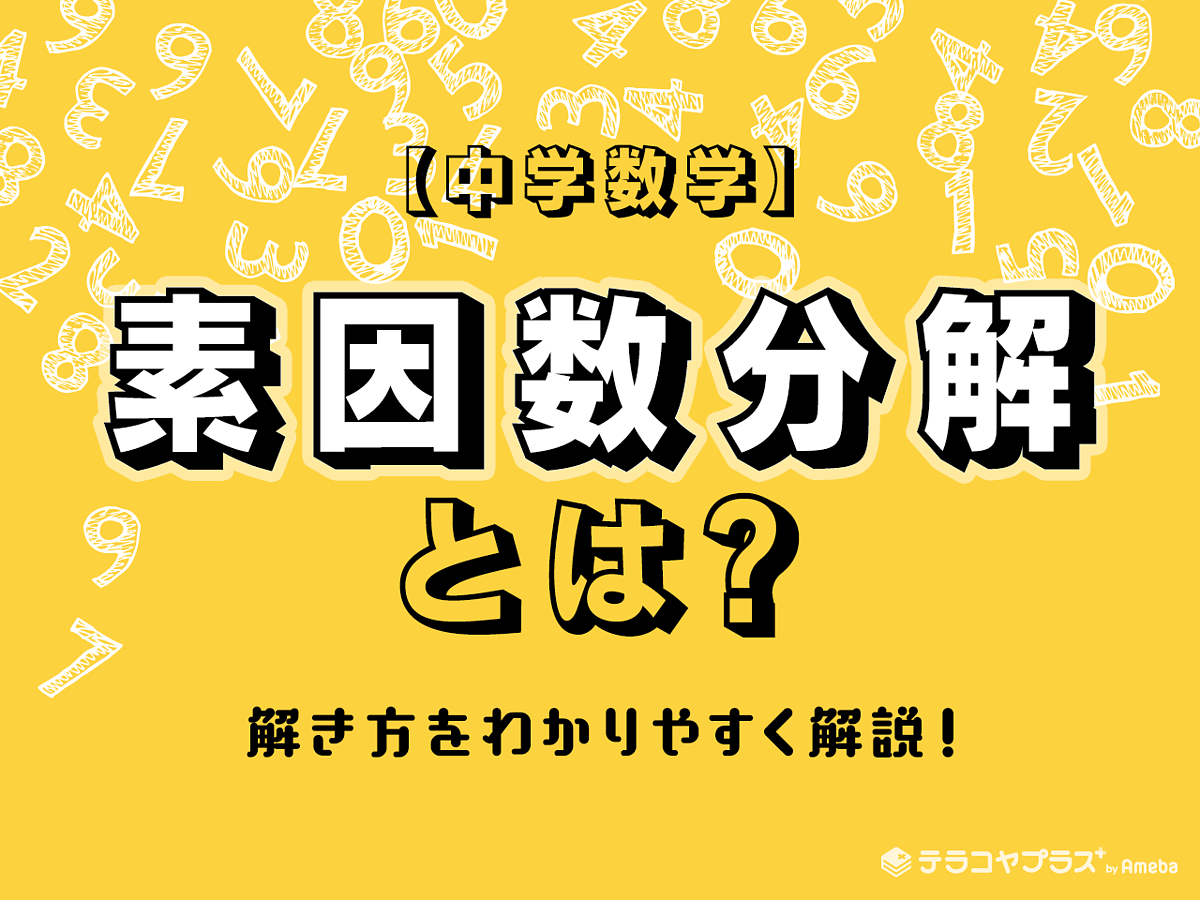 素因数分解とは やり方を5つのステップで解説 例題 応用問題付き テラコヤプラス By Ameba