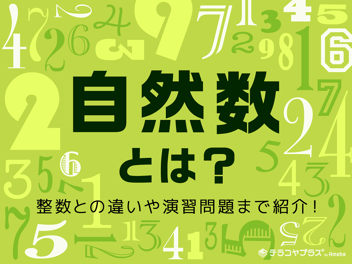 自然数とは 0は含む 整数との違いや平方数についても徹底解説 テラコヤプラス By Ameba